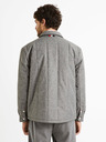 Celio Graue Herren Winterjacke Celio Dustripes