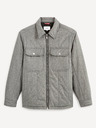 Celio Graue Herren Winterjacke Celio Dustripes