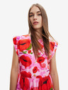 Desigual Desigual Tulip-Lacroix Rosa Gemustertes Maxikleid für Damen