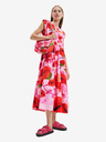 Desigual Desigual Tulip-Lacroix Rosa Gemustertes Maxikleid für Damen