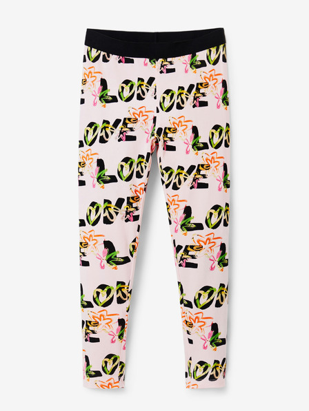Desigual Hellrosa Desigual Garden gemusterte Leggings für Mädchen