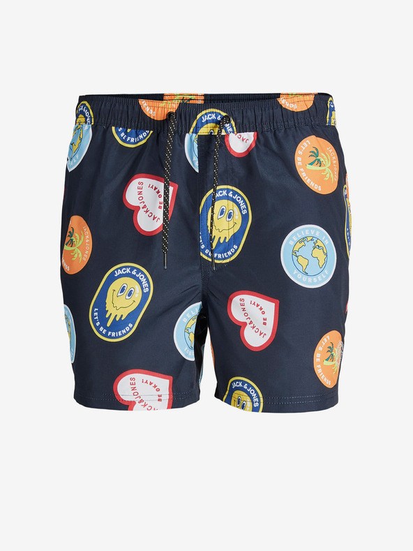 Jack & Jones Dunkelblaue Jungen-Shorts mit Jack & Jones Fiji-Aufdruck