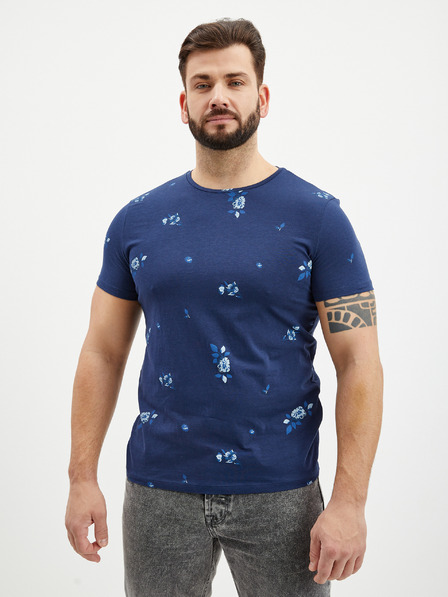 Blend Dunkelblaues gemustertes Herren-T-Shirt Blend