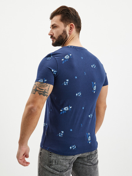 Blend Dunkelblaues gemustertes Herren-T-Shirt Blend