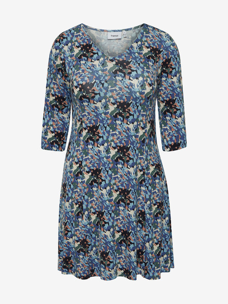 Fransa Blau gemustertes Kleid Fransa