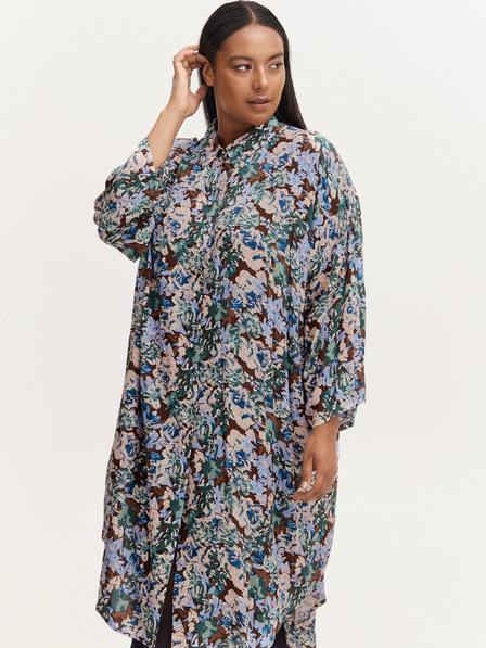 Fransa Blaues geblümtes Hemdkleid Fransa