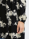 Fransa Weiß und schwarz gemusterte Damen Longbluse Fransa