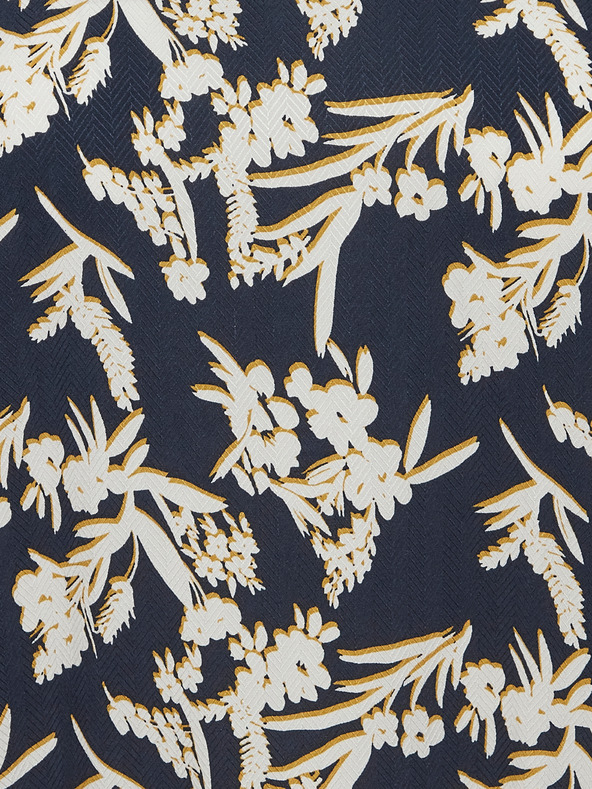 Fransa Weiß-blaue geblümte Bluse Fransa