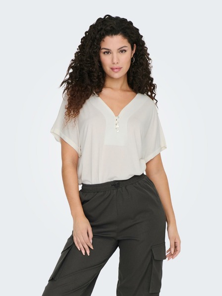 ONLY Cremefarbene Damen-Bluse