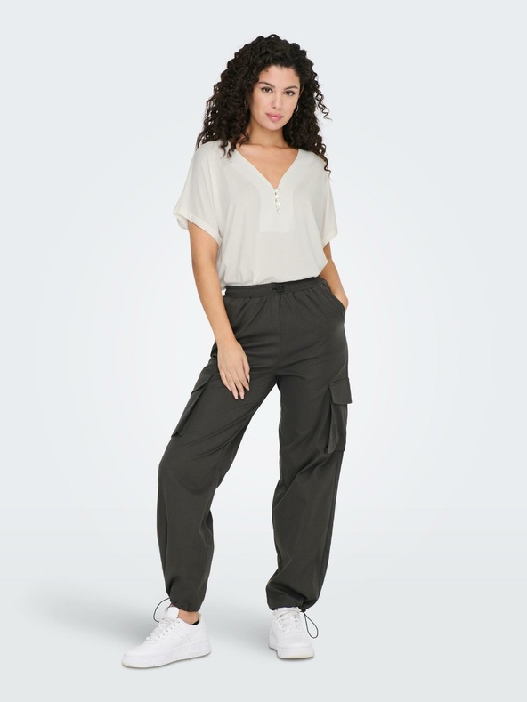 ONLY Cremefarbene Damen-Bluse