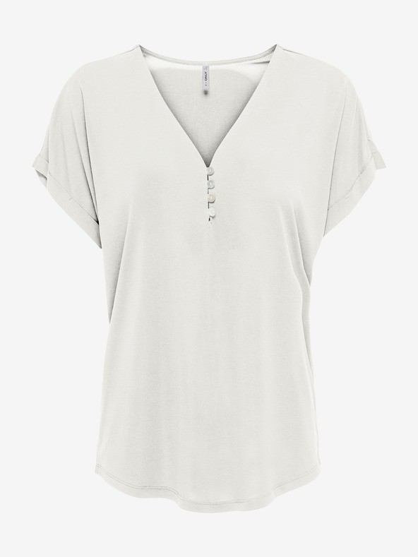 ONLY Cremefarbene Damen-Bluse