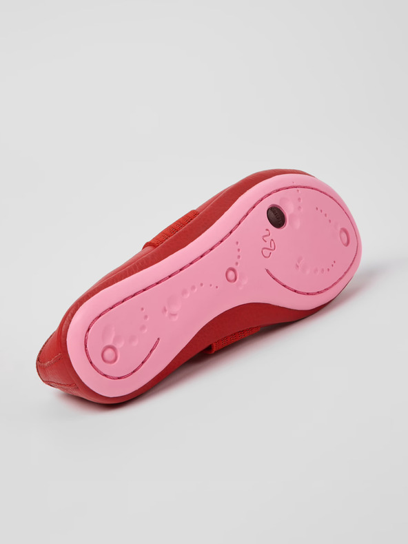 Camper Rote Mädchen Leder Ballerinas Camper