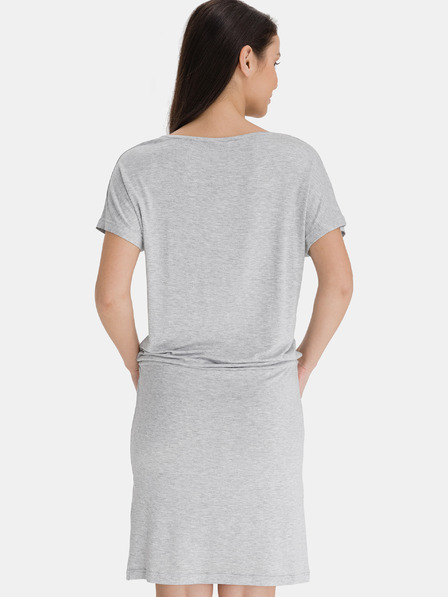 Sam 73 Graues Damenkleid mit Krawatte SAM 73