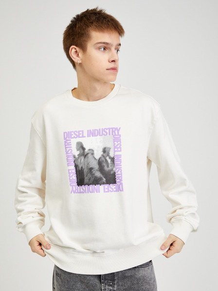 Diesel Diesel Creme Herren Kapuzenpullover