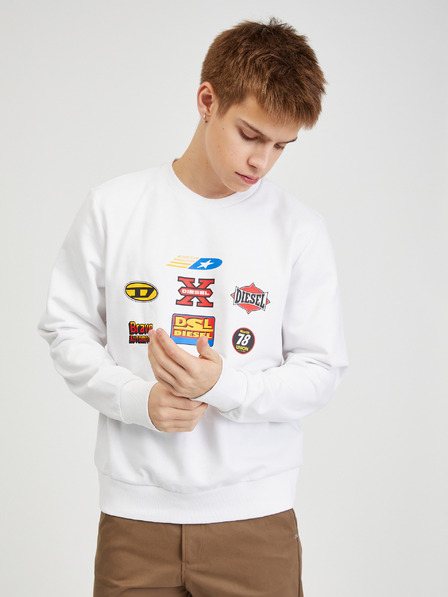 Diesel Weißer Herren-Hoodie Diesel