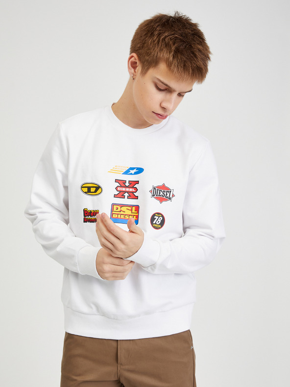 Diesel Weißer Herren-Hoodie Diesel