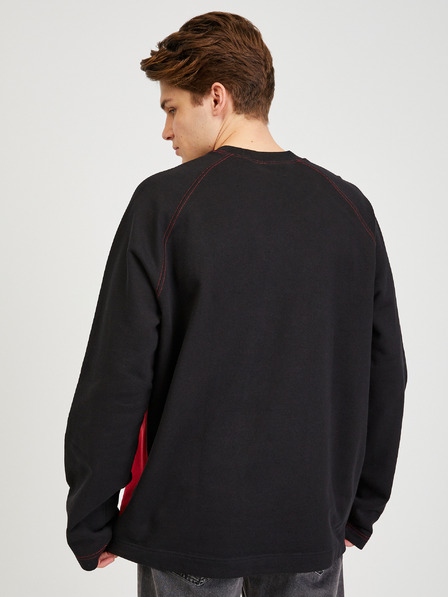 Diesel Diesel Herren Sweatshirt schwarz und rot