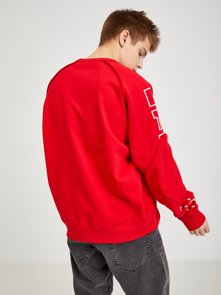 Diesel Roter Herren-Kapuzenpullover Diesel