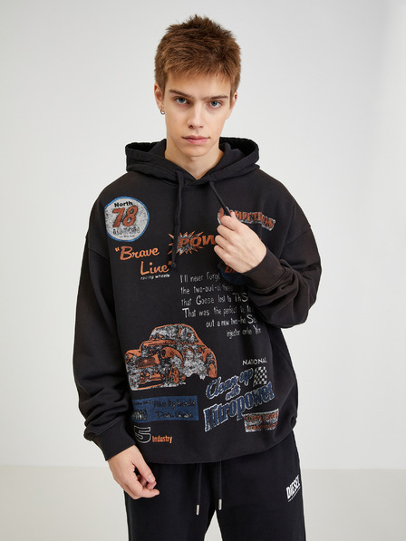 Diesel Schwarzer Herren Hoodie Diesel