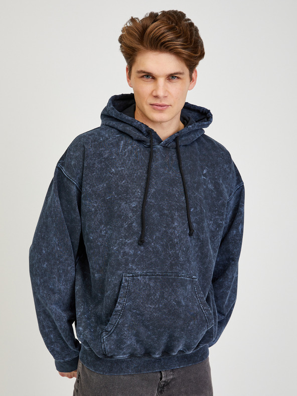 Diesel Dunkelblauer Herren-Kapuzenpullover in Übergröße Diesel
