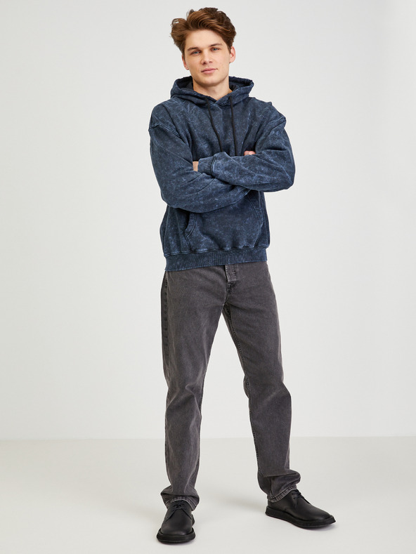 Diesel Dunkelblauer Herren-Kapuzenpullover in Übergröße Diesel