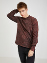 Diesel Diesel Herren Langarm-T-Shirt mit burgunderrotem Muster