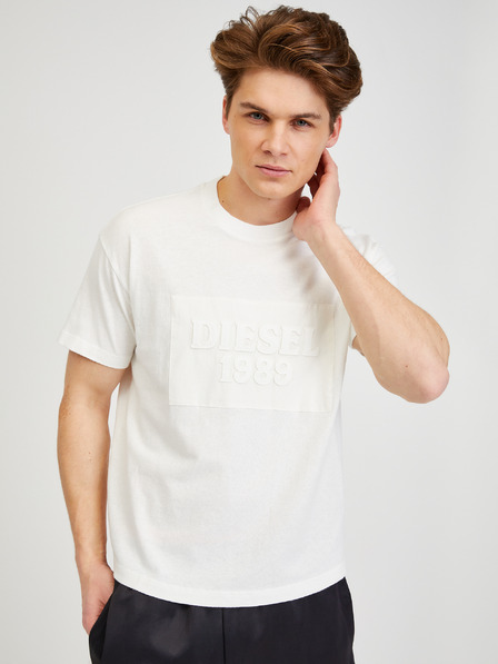 Diesel Weißes Herren-T-Shirt Diesel