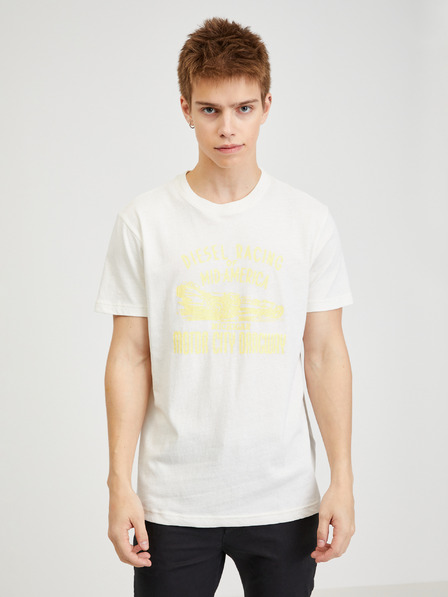 Diesel Weißes Herren-T-Shirt Diesel