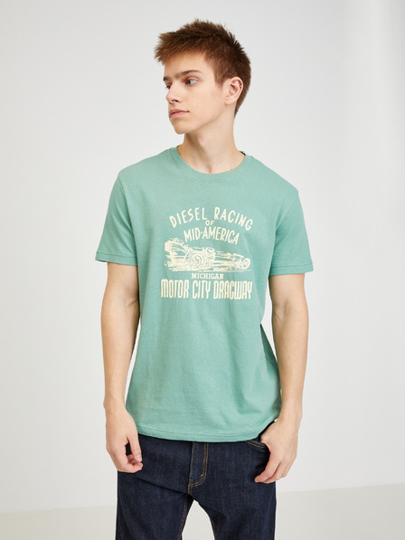 Diesel Grünes Herren-T-Shirt Diesel