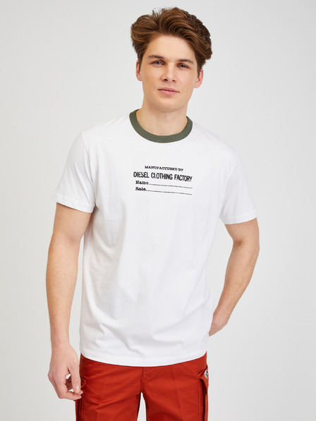 Diesel Weißes Herren-T-Shirt Diesel