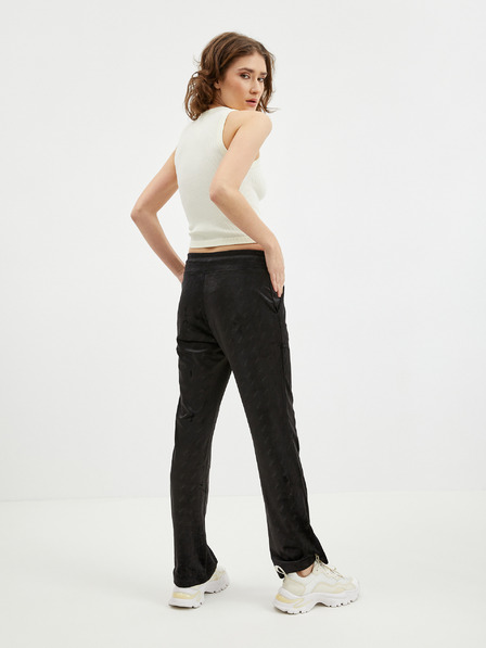 DKNY Schwarze Frauen Samt Jogginghose DKNY