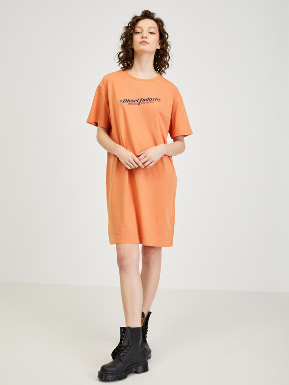 Diesel Orangefarbenes Diesel Damen-Kleid