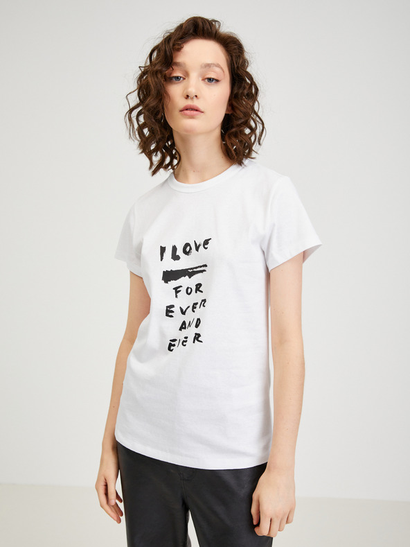 Diesel Weißes Diesel Damen-Cropped-Shirt