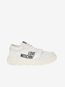 Love Moschino Weiße Damen-Ledersneakers Love Moschino