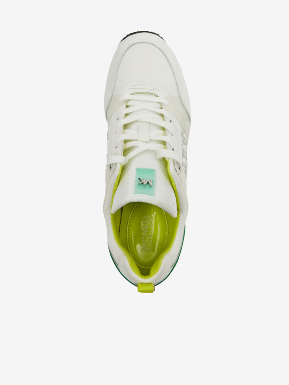 Michael Kors Weiße Damen Leder Michael Kors Georgie Trainer Wedge Sneakers