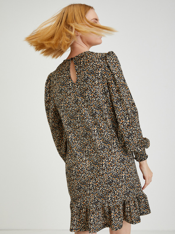 Orsay Schwarzes gemustertes Damenkleid ORSAY