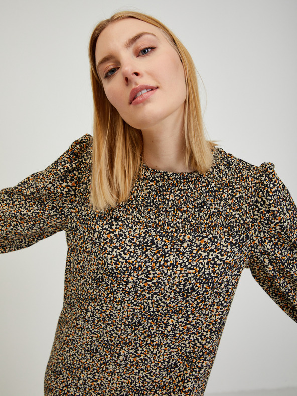 Orsay Schwarzes gemustertes Damenkleid ORSAY