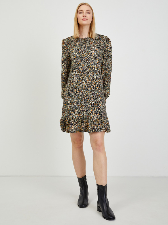 Orsay Schwarzes gemustertes Damenkleid ORSAY