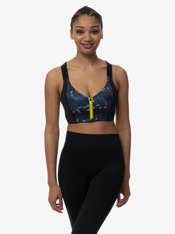 DORINA Schwarzer gemusterter Damen-Sport-BH DORINA Sully
