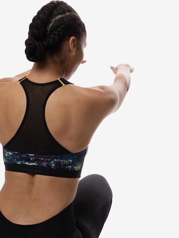 DORINA Schwarzer gemusterter Damen-Sport-BH DORINA Sully