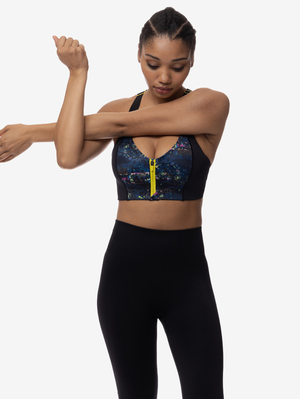 DORINA Schwarzer gemusterter Damen-Sport-BH DORINA Sully