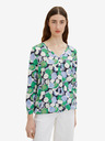 Tom Tailor Grünes gemustertes langärmeliges Damen-T-Shirt Tom Tailor