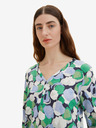 Tom Tailor Grünes gemustertes langärmeliges Damen-T-Shirt Tom Tailor