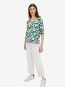 Tom Tailor Grünes gemustertes langärmeliges Damen-T-Shirt Tom Tailor