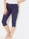 CAMAIEU Blau gemusterte 3/4-Hose CAMAIEU