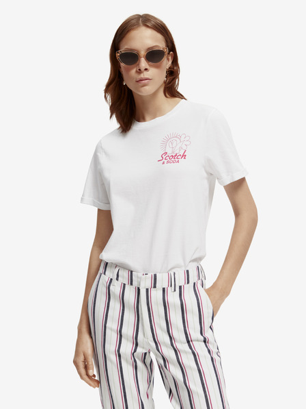 Scotch & Soda Weißes Damen-T-Shirt von Scotch & Soda