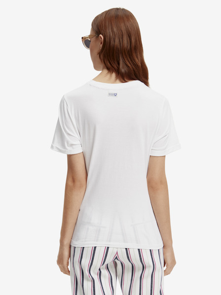 Scotch & Soda Weißes Damen-T-Shirt von Scotch & Soda
