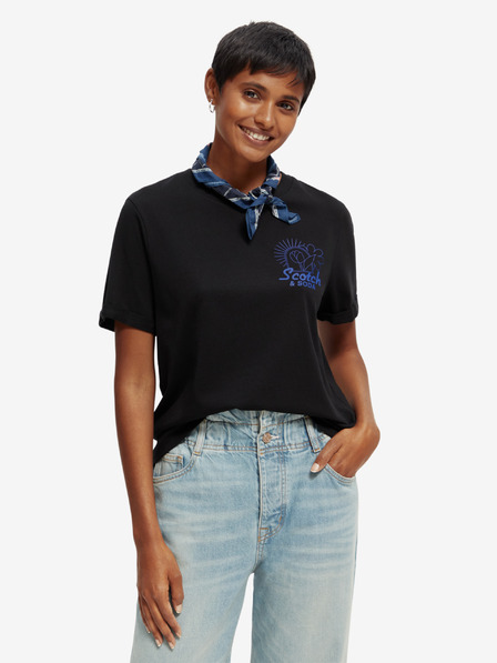 Scotch & Soda Schwarzes Damen-T-Shirt von Scotch & Soda