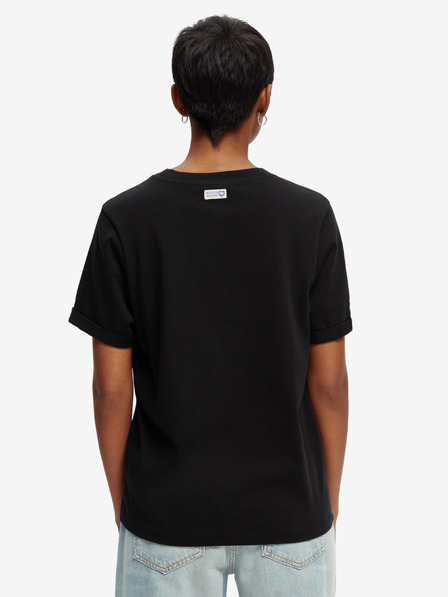 Scotch & Soda Schwarzes Damen-T-Shirt von Scotch & Soda