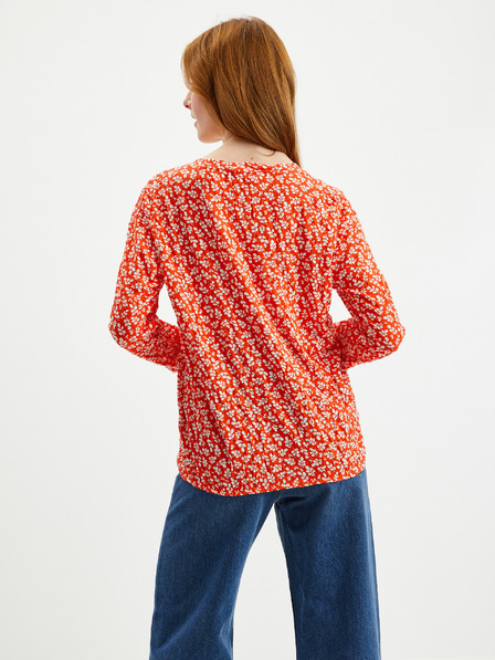 Tom Tailor Tom Tailor Rotes Damen T-Shirt mit Blumenmuster